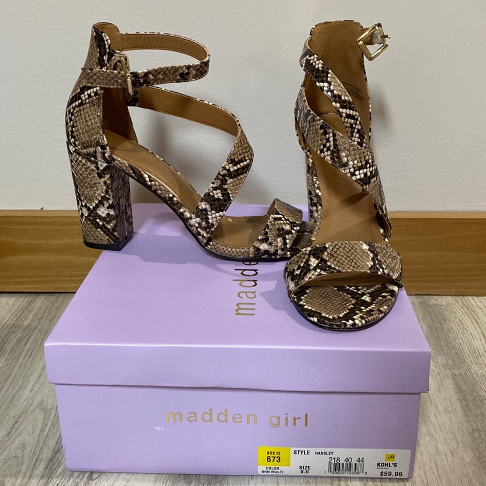 Madden Girl Snakeprint Sandle Heels